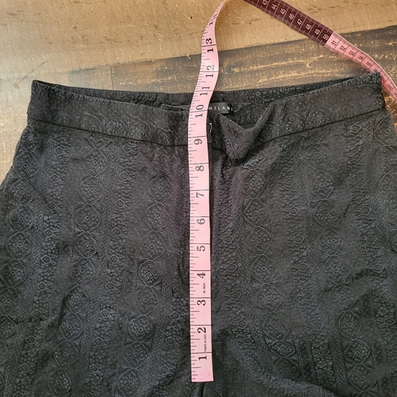 8 Antonio Melani Embossed Damask Baroque Black Pants - Picture 5 of 7